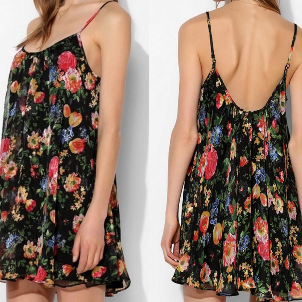 Urban Outfitters Pins Needles Chiffon Floral Dress